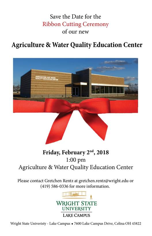 Agriculture & Water Quality Center Ribbon Cutting Wright State University